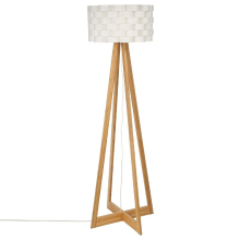 Atmosphera Moki vloerlamp met meerdere poten 150 cm hoog wit bamboe