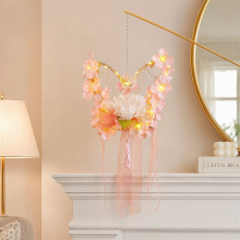 Huacan Roze lantaarn, oude stijl Hanfu, handlantaarn, vlinder lichtgevende lantaarn, nachtelijke tour, fotografie prop, paleislantaarn decoratie, accessoires 1 stuk