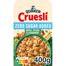 Quaker Cruesli zonder toegevoegde suikers appel, pecannoot en kaneel   400 g
