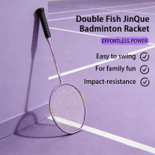 Double Fish JinQue badmintonracket duoset van carbonaluminium, paars, 1501