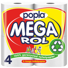 Popla Megarol Toiletpapier   4 rollen × 6