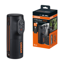 OSRAM TYREinflate 2000, compacte, oplaadbare bandenpomp met LED verlichting, draagbare compressor voor banden, stroomvoorziening via USB, bandenopblazen in 2 min.