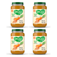 Olvarit Maaltijd 6 maanden+ wortel kip rijst 200 g * 4