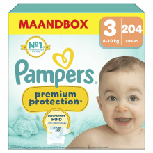 Pampers Premium Protection Luiers Maat 3 – Maandbox 204 Luiers