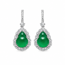 VoxorAI Emerald Natural chalcedon stud oorbellen, stud oorbellen, oorbellen, oorbellen, oorbellen en oorbellen voor alle seizoenen