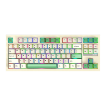 Siukie PL87W mechanisch RGB toetsenbord met 87 toetsen, verwisselbare schakelaars, 3 standen
