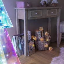 Feeric Lights & Christmas Feeric Iriserende Bal LED Garland   10 Warme LEDs, 1,65 m