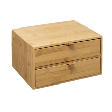 5Five Bamboe Opbergdoos   2 Lades, 25 x 14 x 20 cm