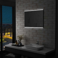 VidaXL LED wandspiegel voor de badkamer met aanraaksensor 80 x 60 cm