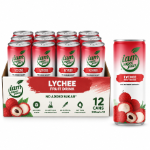 I am Super Juice I  am Super Juice lycheedrank, zonder toegevoegde suikers 330 ml * 12