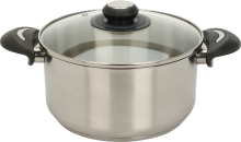 RVS stoofpan   22 cm, zilver, 3,5 L