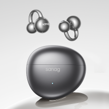 Sanag S7S ultragevoelige sporthoofdtelefoon met lange gebruiksduur, beengeleiding en Bluetooth voor over het oor met open AI vertaling