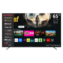 KOORUI K65N3UQ T8, 65 inch, 4K QLED, TIZEN TV, Randloos ontwerp, Dynamisch geluid met Dolby Audio, Top end metalen afwerking