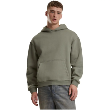 Urban Classics pluizige capuchontrui van sweatstof en fleece bleek olijfgroen L