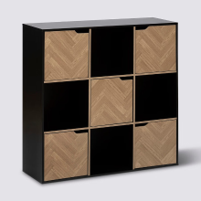 5Five Mix'n Door Chevrons Plankeenheid   Zwart, 100,5 x 32 x 100,5 cm
