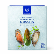 Mosselen in half schelp Nieuw Zeeland medium 800 g (30/45)