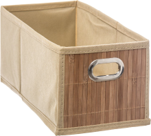 5Five Bamboe Opbergmand   15 x 14 x 31 cm, beige