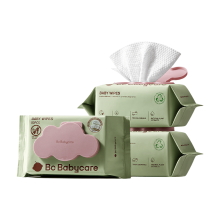 Bc Babycare babydoekjes voor de gevoelige huid, 99% gezuiverd water, ongeparfumeerd, 3x dikker, OEKO TEX gecertificeerd, 3 verpakkingen x 80 doekjes, babyverzorgingsessentials