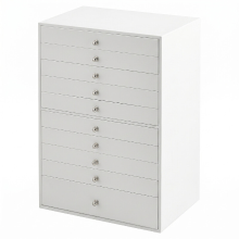 JOYFURNOS Sieradenorganizer met Lades, Grote Opbergbox, Moderne Cadeau idee voor Slaapkamer, 10 Lagen, Wit