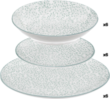 Secret de Gourmet Jasmijn Diner Servies Set   18 stuks, Wit
