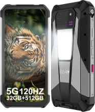 Unihertz Tank 3 pro 5 G Robuuste Projector Telefoon Met 23800 mAh Batterij 32 GB + 512 GB, 6,79 Inch Android 14 Dual SIM Smartphones Onbreekbaar, Hoofdcamera 200 MP/Campinglamp/OTG NFC