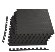 Capelli Sport gymnastiek vloermatten, 6 delige set, 12 cm dik, verdikte schuimrubberen in elkaar grijpende matten, gymnastiekvloer, fitnessapparatuur, 6 delige verpakking