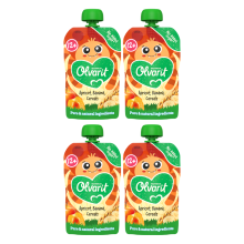 Olvarit knijpfruit abrikoos banaan granen 100 g * 4