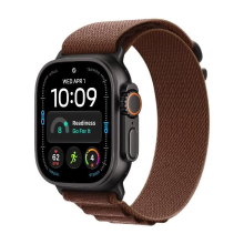 Apple Watch Ultra 4   GPS + Cellular   49 mm   zwart titanium kast met bordeauxrode Alpine Loop (L)