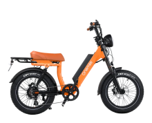Onemile Scrambler V elektrische fatbike, 850 W, 75 Nm, 20 x 4 inch CST, 19,2 Ah, oranje