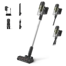 Philips Steelstofzuiger Draadloos XC3033/01   Zuigmond met LED verlichting   Zonder Zak   Met Kruimeldief   Batterijduur tot 60 min   Lichtgewicht   Zwart