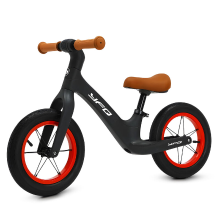 Neuleb peuter loopfiets, lichtgewicht trainingsfiets zonder pedalen met verstelbaar zadel, luchtvrije banden en standaard, eerste kinderfiets voor kinderen van 3 tot 6 jaar, perfect om te leren fietsen, zwart