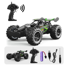 UINLE Baby Afstandsbestuurbare off road buggy auto voor kinderen, 2WD RC raceauto met grote antislipbanden & veersysteem, oplaadbare off road RC auto speelgoed cadeau voor jongens leeftijd 3+