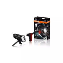 OSRAM RACE 100 SET   Oplaadbare fietsverlichtingsset   LED licht voor en achter met remlicht, meerdere lichtstanden, drie helderheidsniveaus, 100 lux, StVZO goedgekeurd