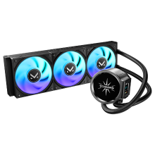 TCOMAS EDGE 360 Zwart AIO Vloeistof CPU koeler – Dubbele Scherm Pompontwerp (Rond Hoofdscherm + Vierkant Subscherm), ARGB Ventilatoren, Ondersteunt Intel LGA 1851/1700 & AMD AM5/AM4