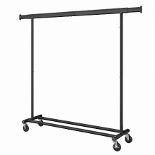 JOYFURNOS Ochama x SONGMICS kledingroede op wielen, verstelbaar kledingrek voor slaapkamer, zware uitvoering, zwart