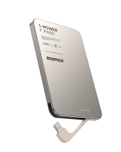 【CCC】MOMAX 1 Power F.Pass+ Ultradunne Powerbank met Verborgen Ingebouwde Kabel, 5000 mAh Draagbare Oplader