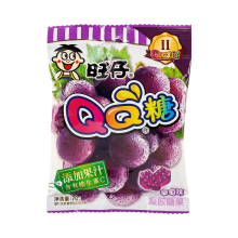 WANT WANT QQ zachte snoepjes, Druivensmaak, 70 g