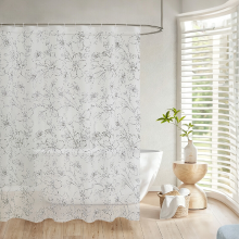 MEROPE PEVA bedrukte douchegordijn 180x180cm lila 1 pack