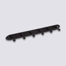 5Five Zwarte metalen kapstok   6 haken, 55 cm