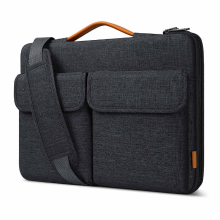 Inateck 15,6 inch laptophoes 15 inch schoudertas 360° volledige bescherming spatwaterdichte schouderlaptophoes twee draagwijzen, LB03008 15BG