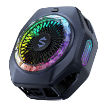 BLACK SHARK magnetische telefoonkoeler 5Pro, draagbare RGB koelventilator, telefoonkoeler met verwijderbare greep, slimme temperatuurregeling via app voor iPhone MagSafe serie/Android/tablet/iPad