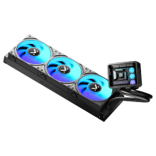 TCOMAS CUBE 360 Black AIO CPU koeler – Micro landschap ontwerp met grote pompkop, verdikte radiator, ARGB ventilatoren, ondersteunt Intel LGA 1851/1700 & AMD AM5/AM4