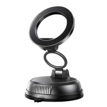 Oxerbog Magnetische telefoonhouder voor in de auto met vacuümzuignap, 360° in alle richtingen verstelbare dashboardhouder, stabiele, op het ventilatierooster te bevestigen, opvouwbare telefoonhouder, geschikt voor auto’s, sportscholen, spiegels en gladde 
