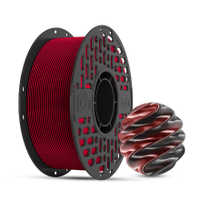 CAILAB 3D printer Filament PLA Silk Dubbele Kleur   Rood & Zwart