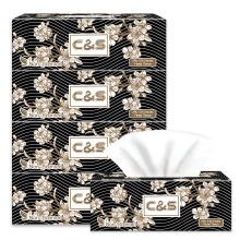 C&S Jierou Box Gezichtdoekjes (Zwarte Doos), 3 laags, 424 vellen (4 dozen x 106 vellen)