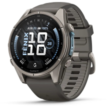 GARMIN Fenix 9 AMOLED scherm 43 mm   multisport GPS smartwatch   zwart/grijs titanium