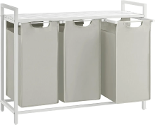 JOYFURNOS Ochama wasmand met vakken en plank, wasbox van Oxford stof