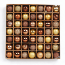 60 Stuks karamelbruine kerstballen, inclusief cadeautas, in de vorm van een gnom en een donut, geweldige ballen met ophanglus voor Halloween, bruiloft, feestdagen, feest, krans en huisdecoratie