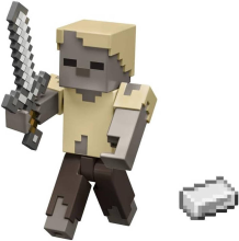 Mattel Minecraft actiefiguur Husk   8,26 cm, bruin en grijs