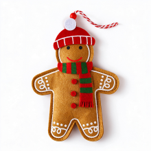 2 Stuks vilt kerstmannetjes, kerstdecoratie voor thuis en op kantoor